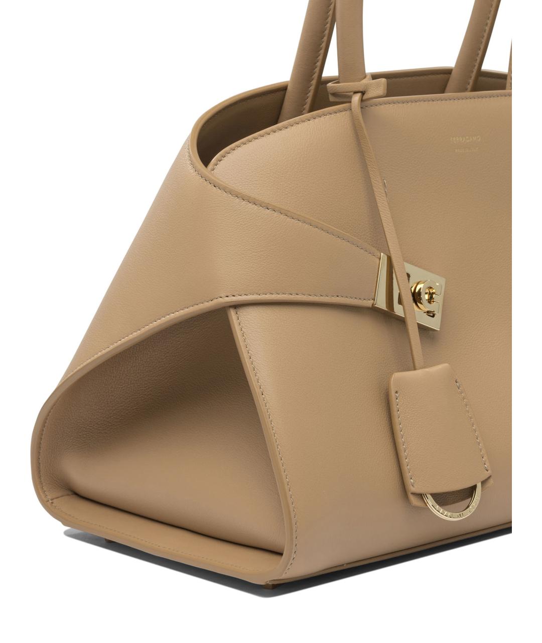 FERRAGAMO Коричневая кожаная сумка через плечо, фото 4