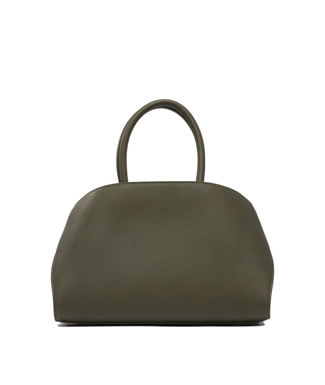FERRAGAMO Зеленая кожаная сумка тоут, фото 3
