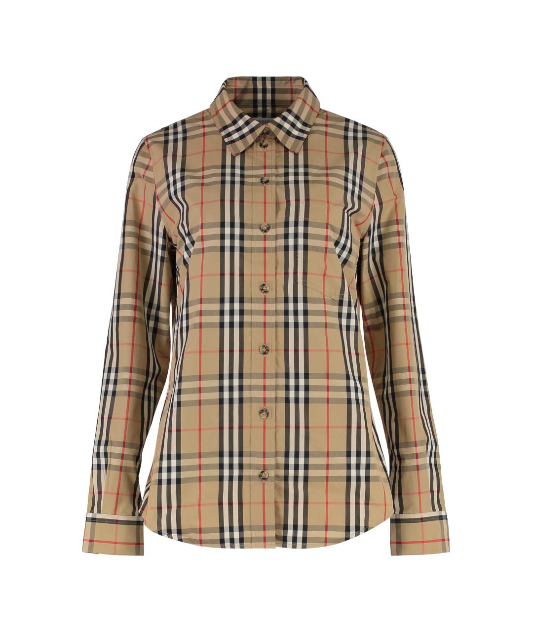 BURBERRY Бежевая хлопковая рубашка, фото 1