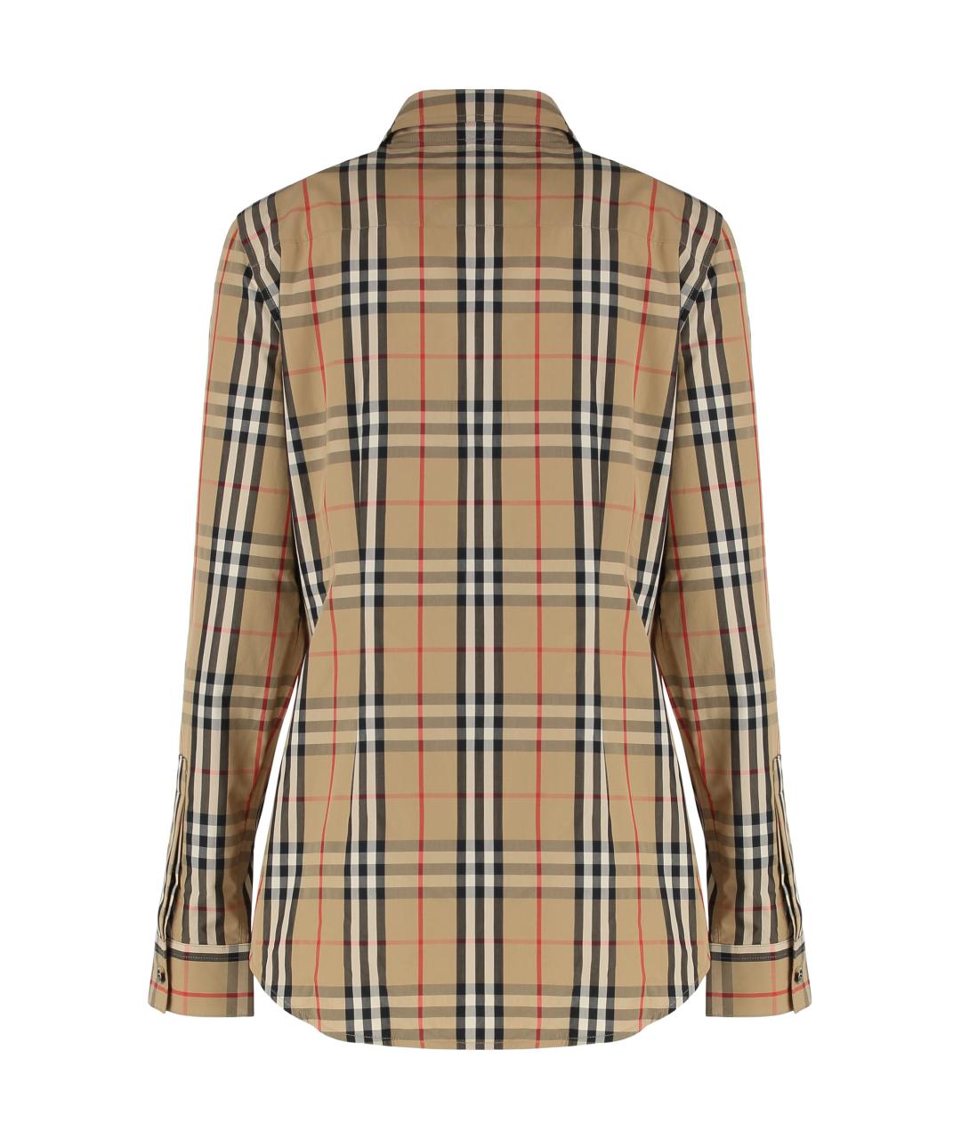 BURBERRY Бежевая хлопковая рубашка, фото 2