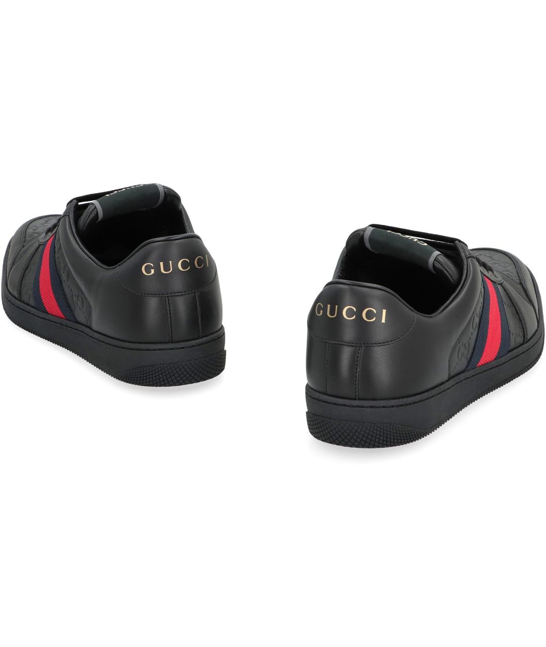 GUCCI Черные низкие кроссовки / кеды, фото 3