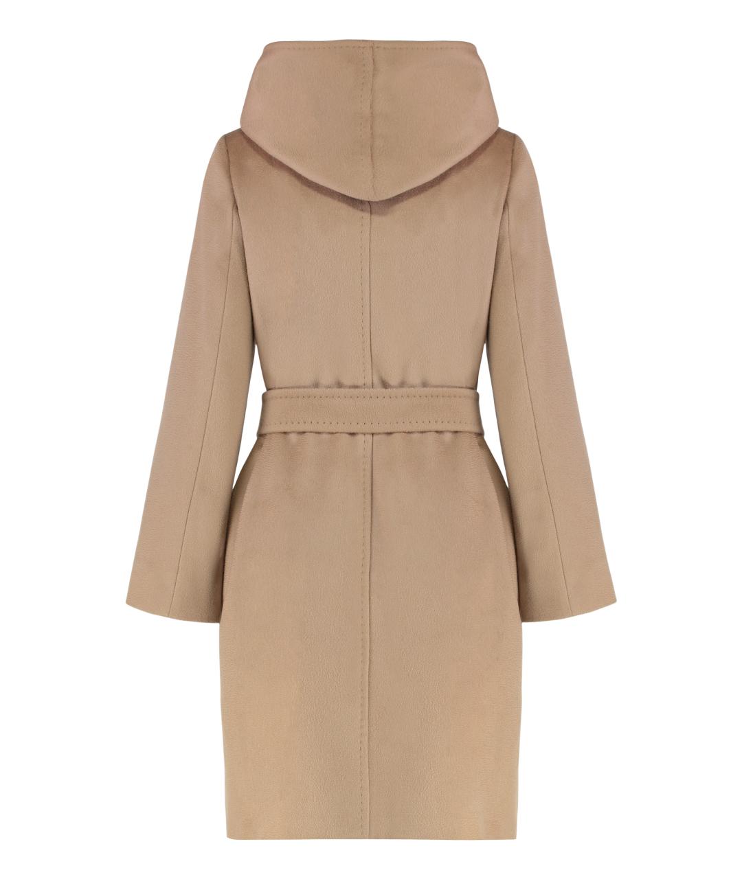 MAX MARA STUDIO Бежевое шерстяное пальто, фото 2