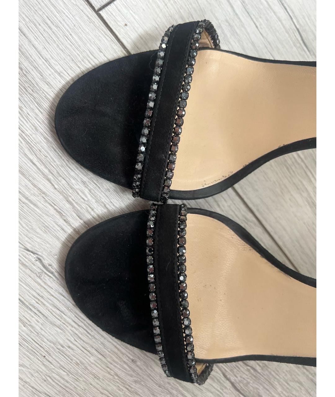 JIMMY CHOO Черные замшевые босоножки, фото 4