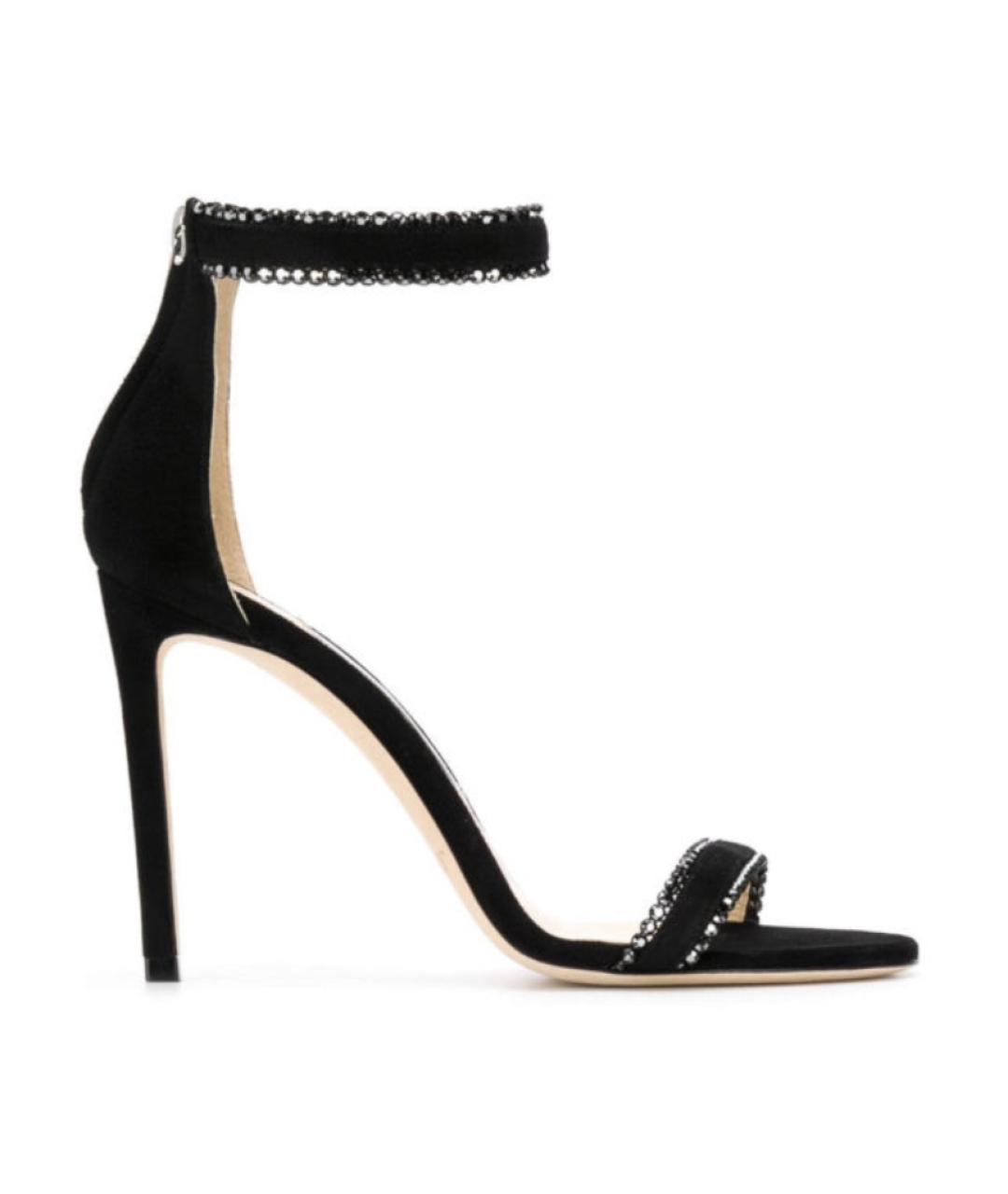 JIMMY CHOO Черные замшевые босоножки, фото 8
