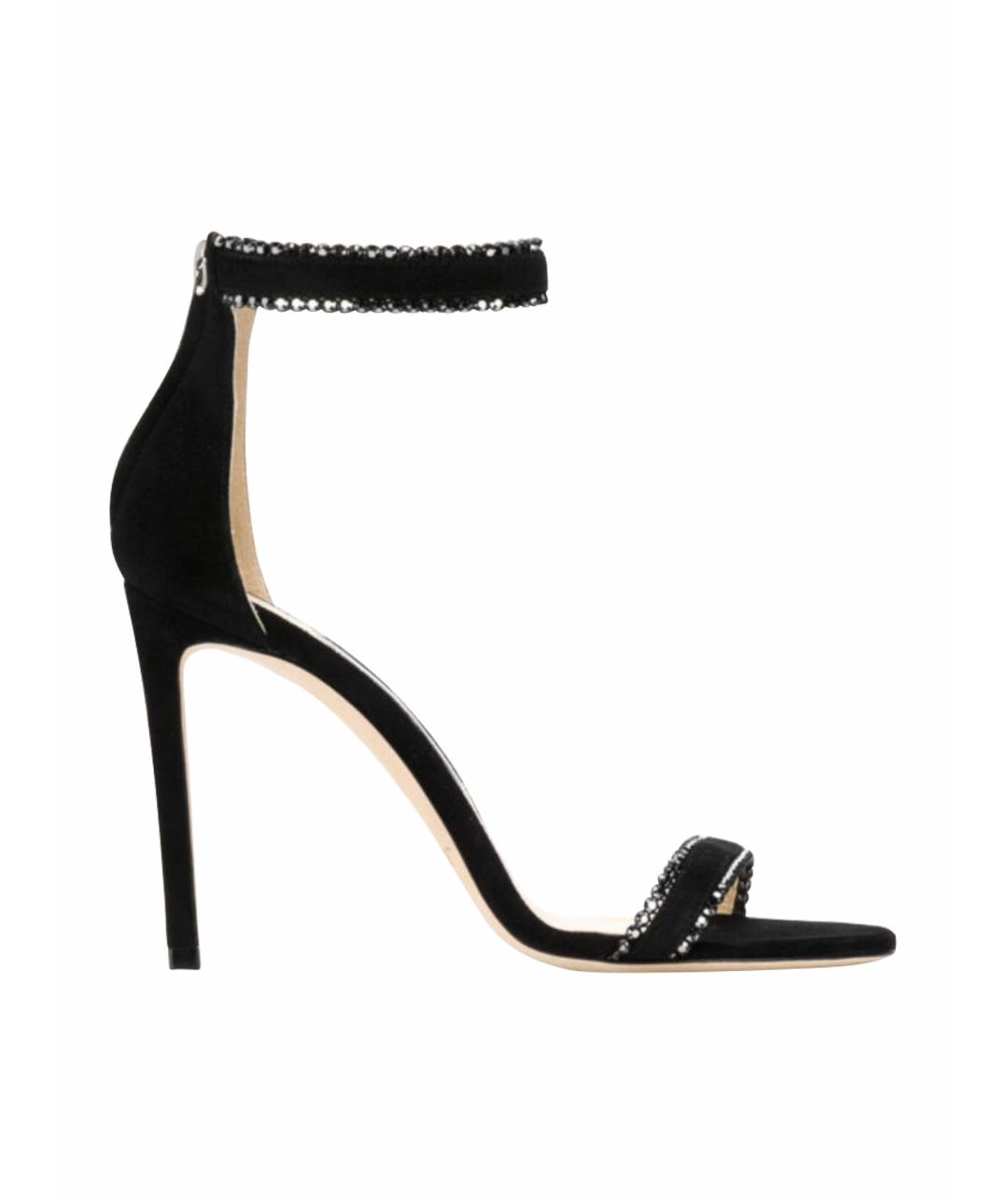 JIMMY CHOO Черные замшевые босоножки, фото 1