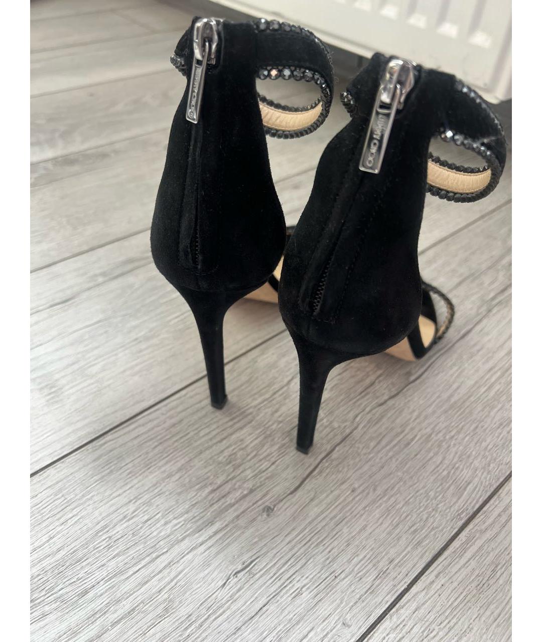 JIMMY CHOO Черные замшевые босоножки, фото 6