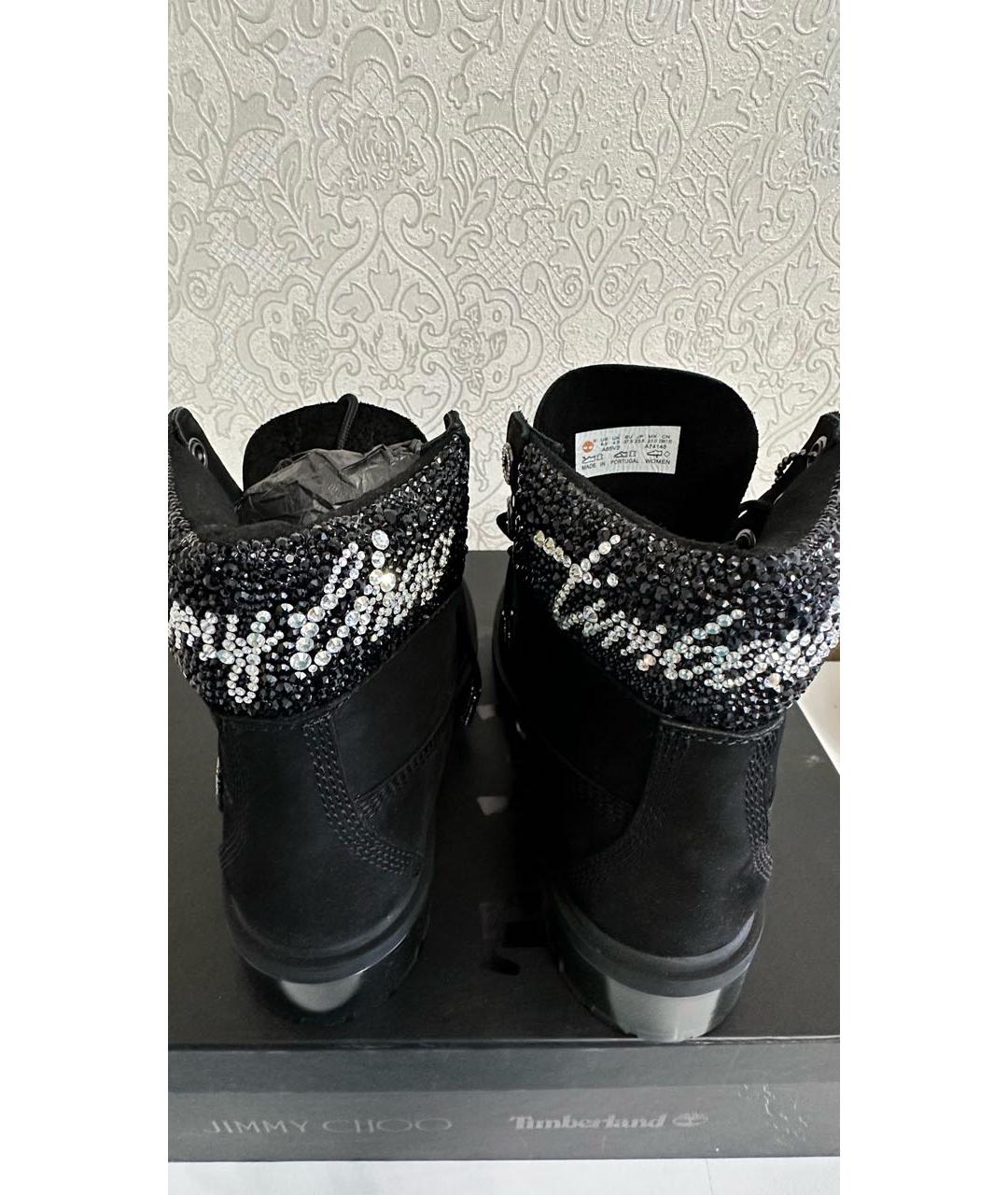 JIMMY CHOO Черные нубуковые ботинки, фото 6