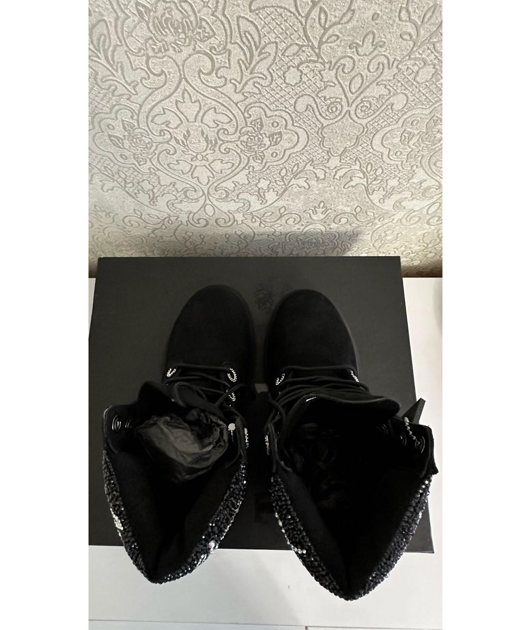 JIMMY CHOO Черные нубуковые ботинки, фото 3