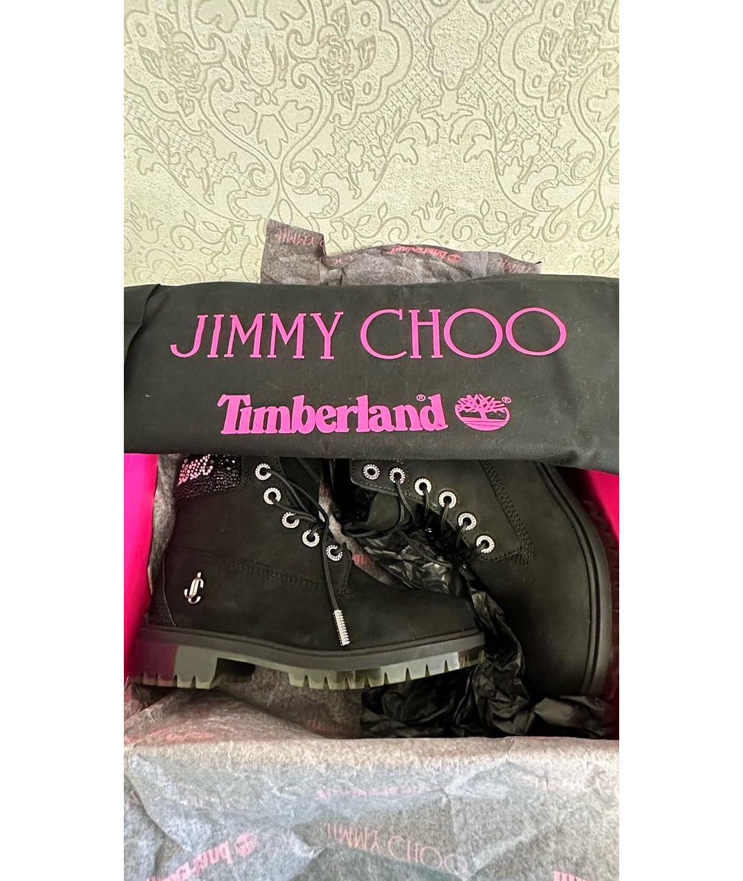 JIMMY CHOO Черные нубуковые ботинки, фото 5