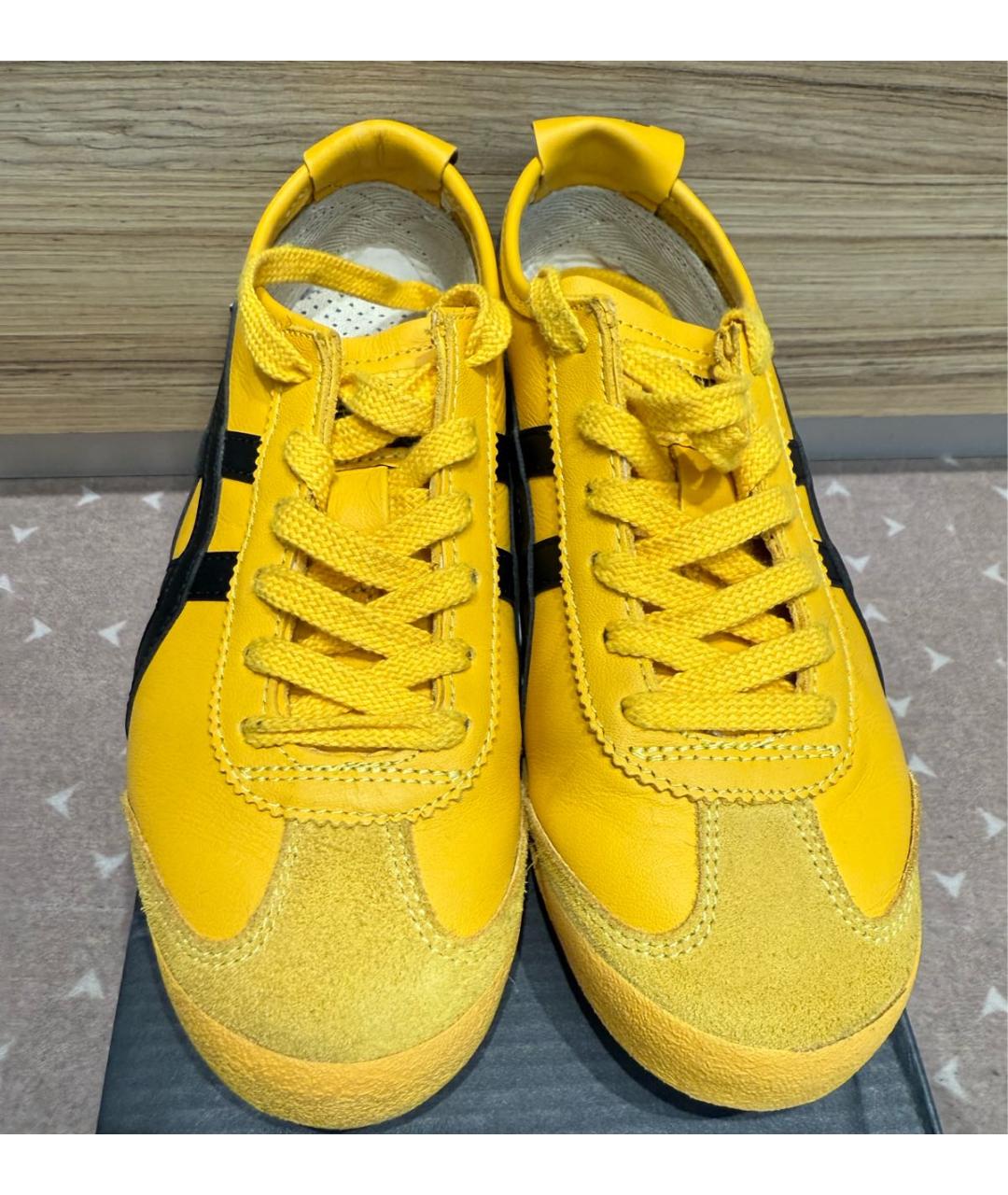 ONITSUKA TIGER Желтые кожаные кеды, фото 3