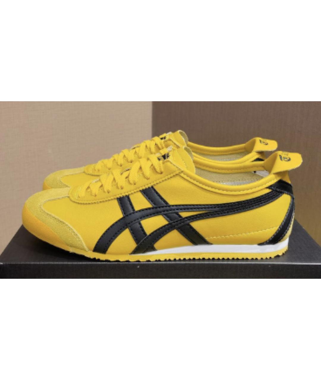 ONITSUKA TIGER Желтые кожаные кеды, фото 8