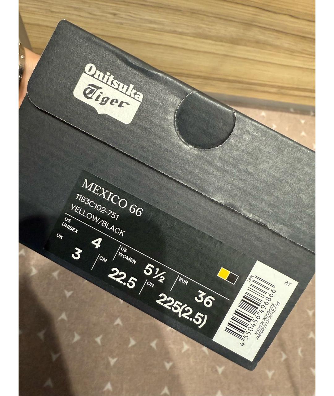 ONITSUKA TIGER Желтые кожаные кеды, фото 7