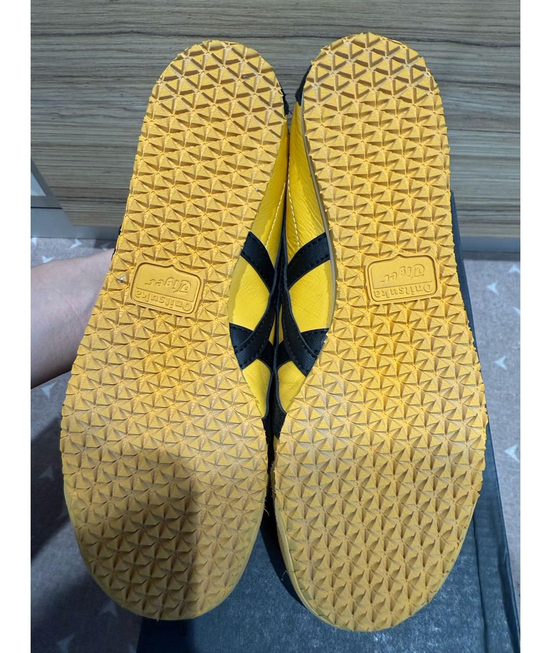 ONITSUKA TIGER Желтые кожаные кеды, фото 5