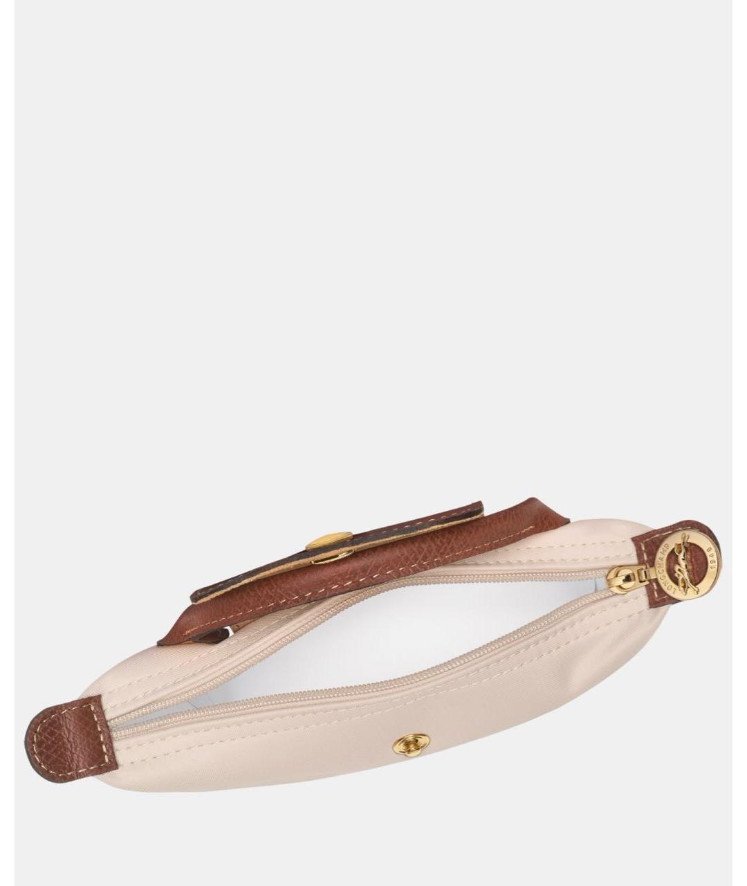 LONGCHAMP Бежевая синтетическая сумка с короткими ручками, фото 4