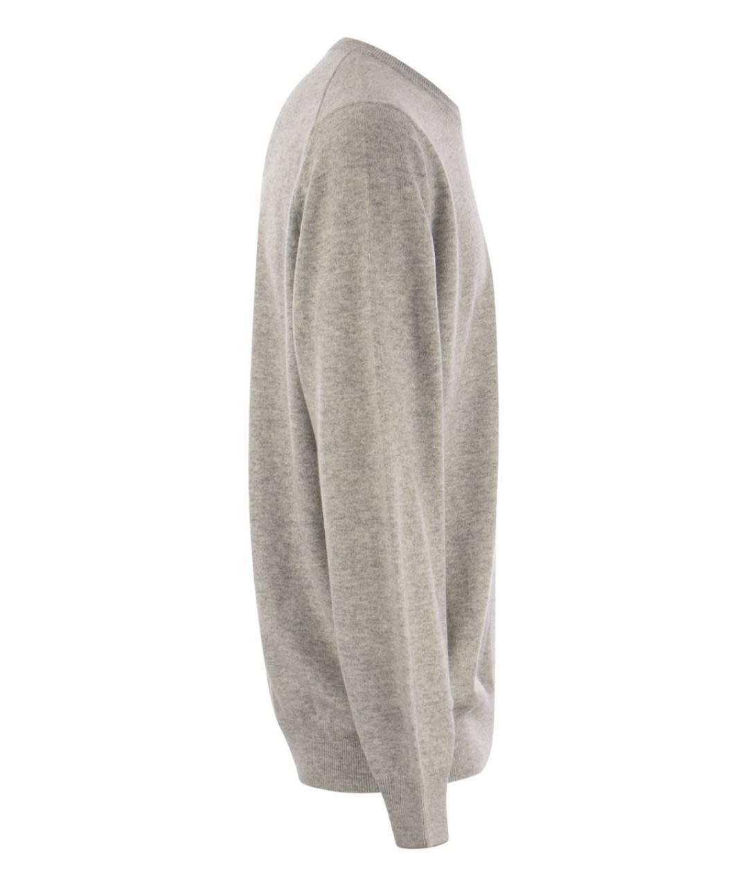 BRUNELLO CUCINELLI Серый кашемировый джемпер / свитер, фото 3