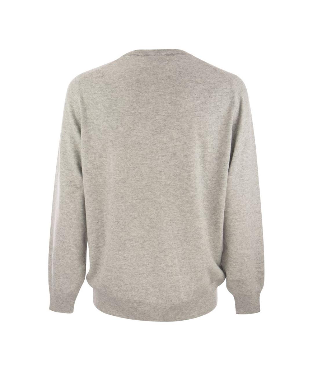 BRUNELLO CUCINELLI Серый кашемировый джемпер / свитер, фото 2