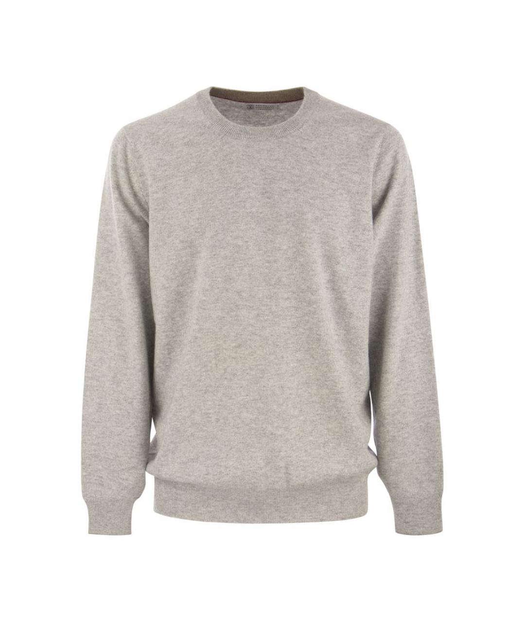 BRUNELLO CUCINELLI Серый кашемировый джемпер / свитер, фото 1