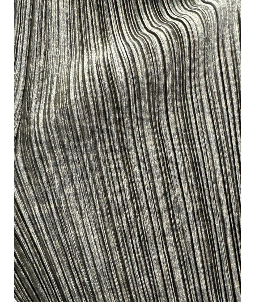 ISSEY MIYAKE Коричневые полиэстеровые прямые брюки, фото 3