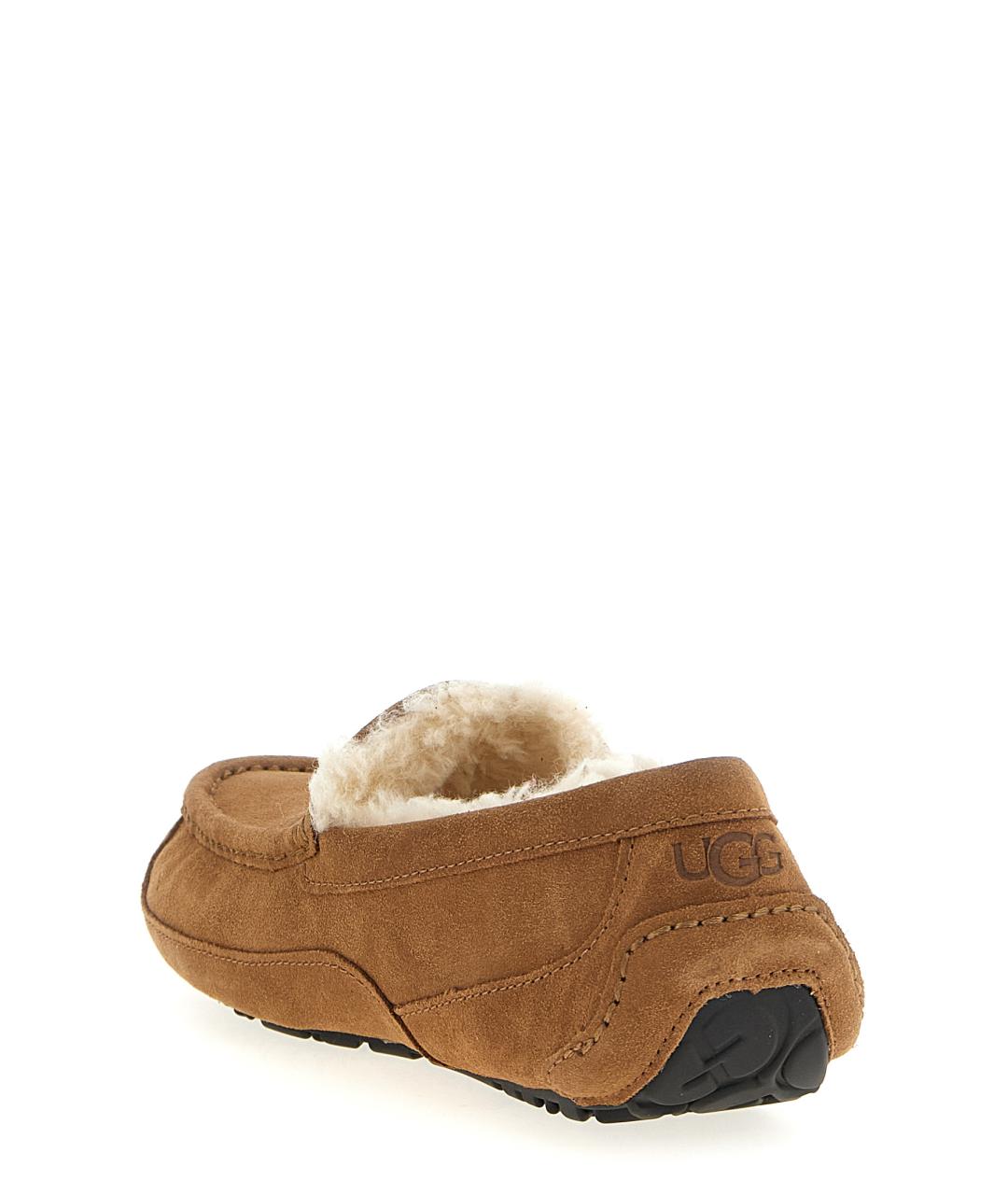 UGG AUSTRALIA Коричневые кожаные лоферы, фото 3