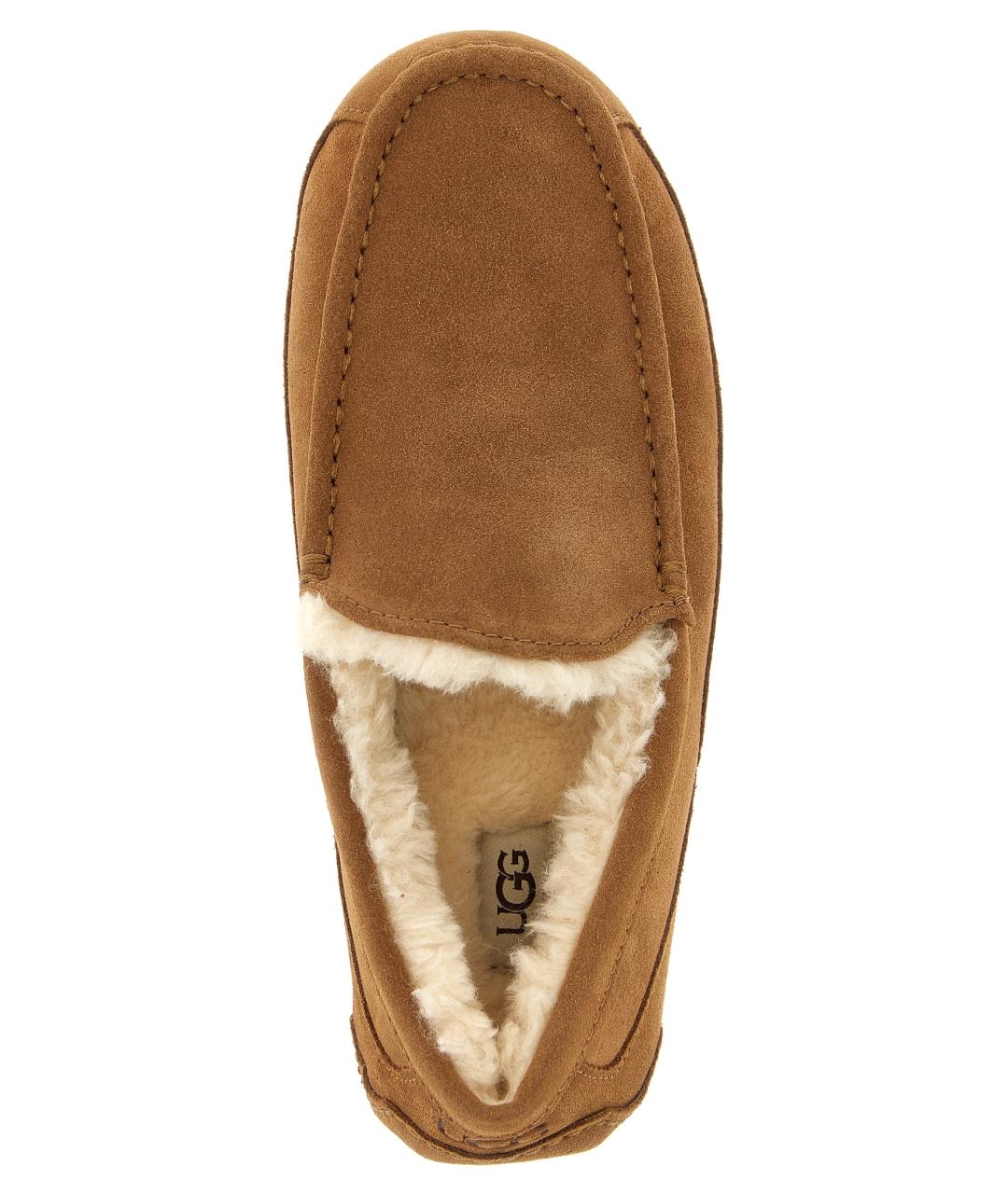 UGG AUSTRALIA Коричневые кожаные лоферы, фото 4