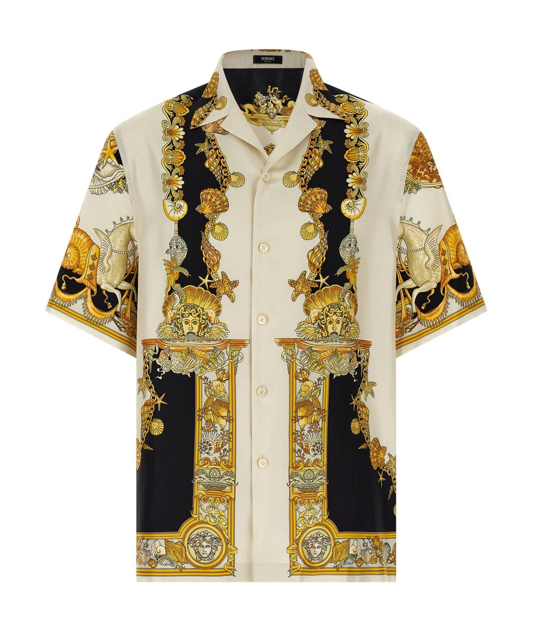 VERSACE Мульти шелковая кэжуал рубашка, фото 1