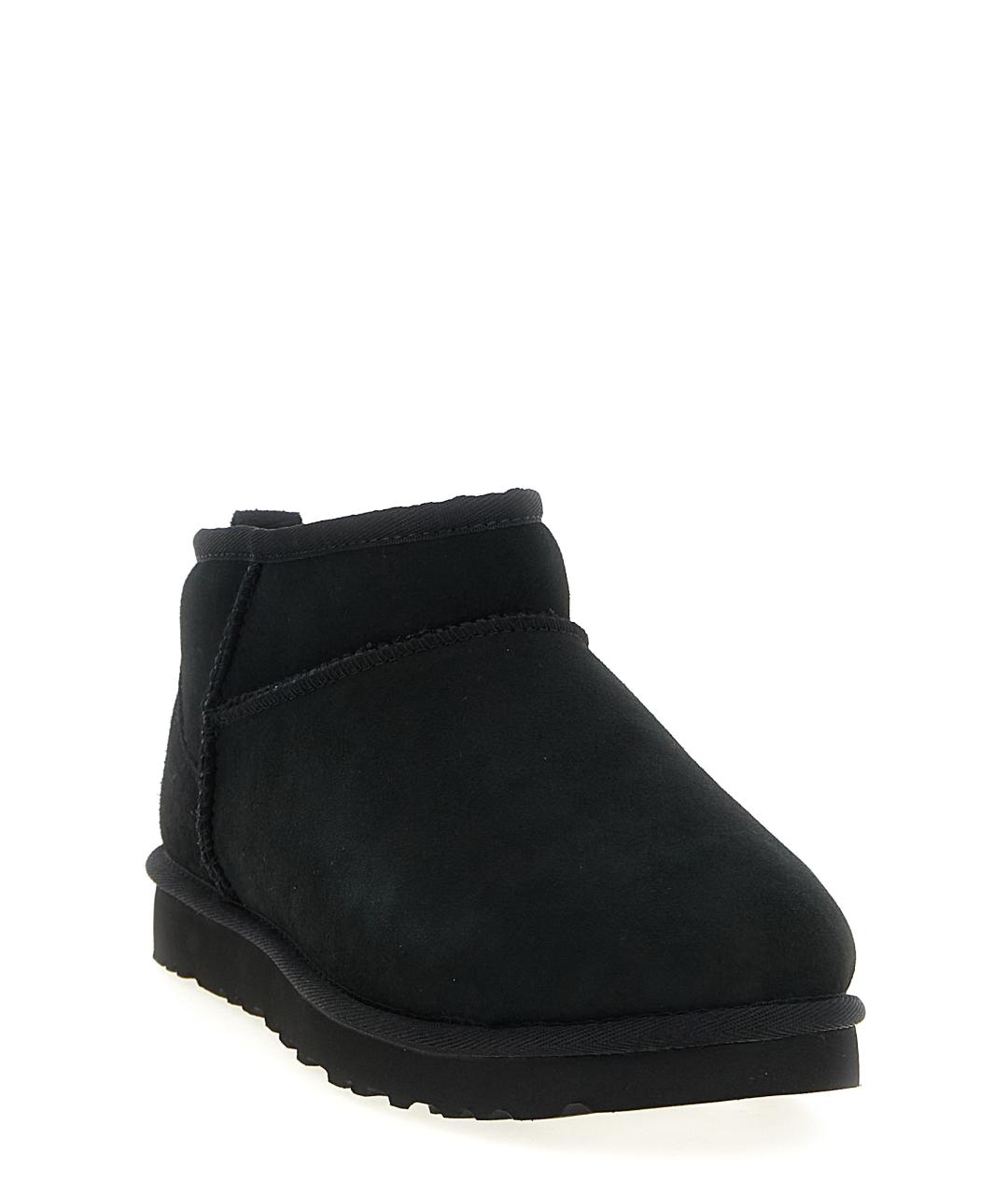 UGG AUSTRALIA Черные кожаные низкие ботинки, фото 2