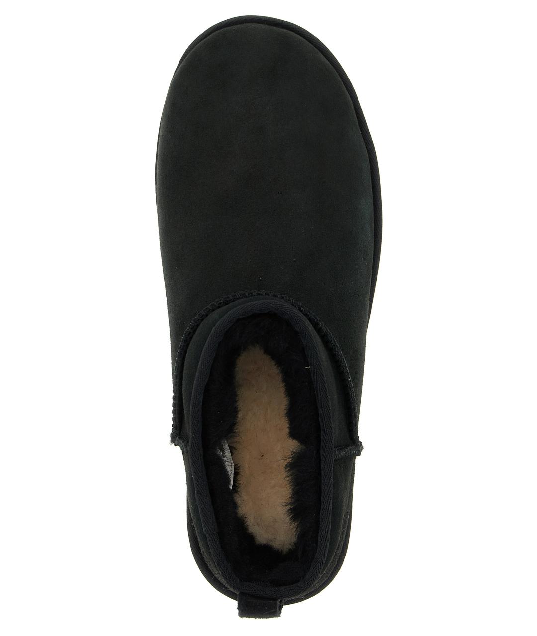 UGG AUSTRALIA Черные кожаные низкие ботинки, фото 4