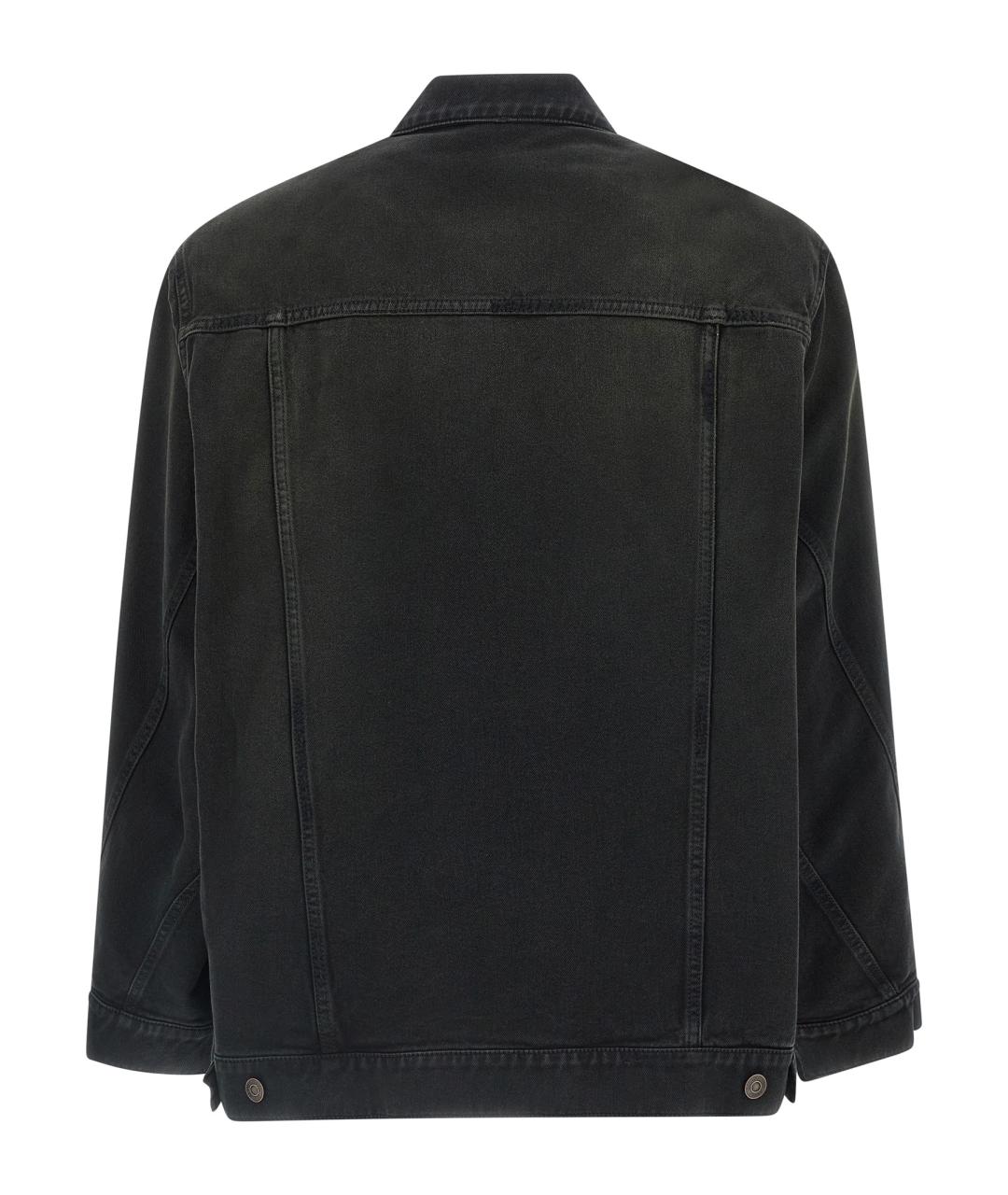 BALENCIAGA Черная хлопковая куртка, фото 2
