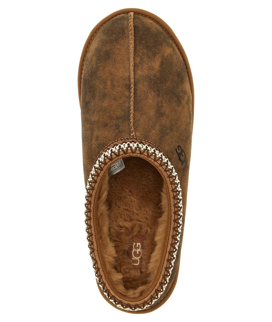 UGG AUSTRALIA Коричневые кожаные шлепанцы, фото 4