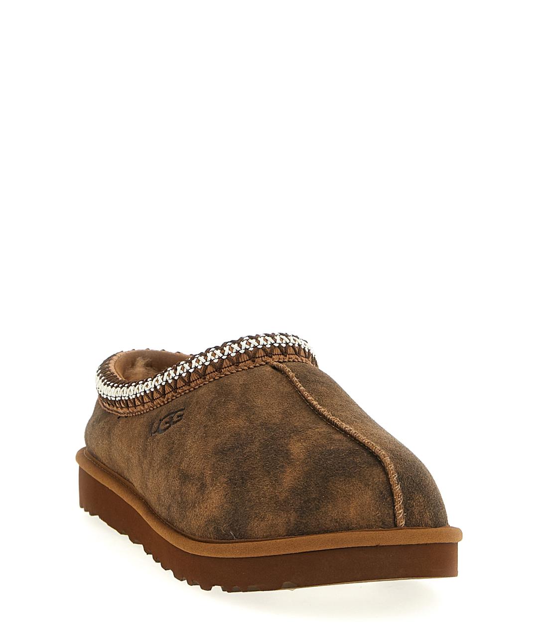 UGG AUSTRALIA Коричневые кожаные шлепанцы, фото 2