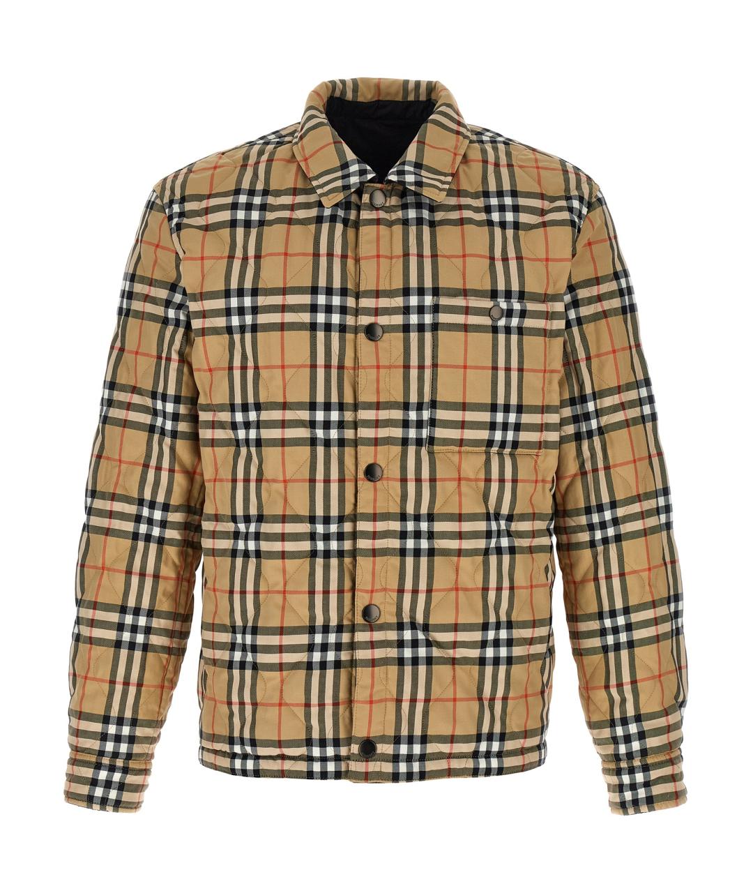 BURBERRY Черная полиамидовая куртка, фото 2