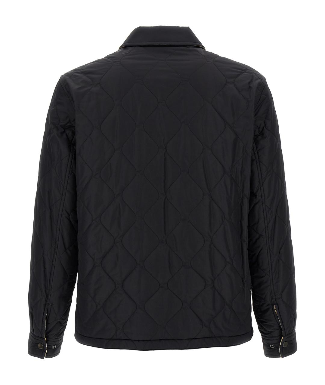 BURBERRY Черная полиамидовая куртка, фото 3