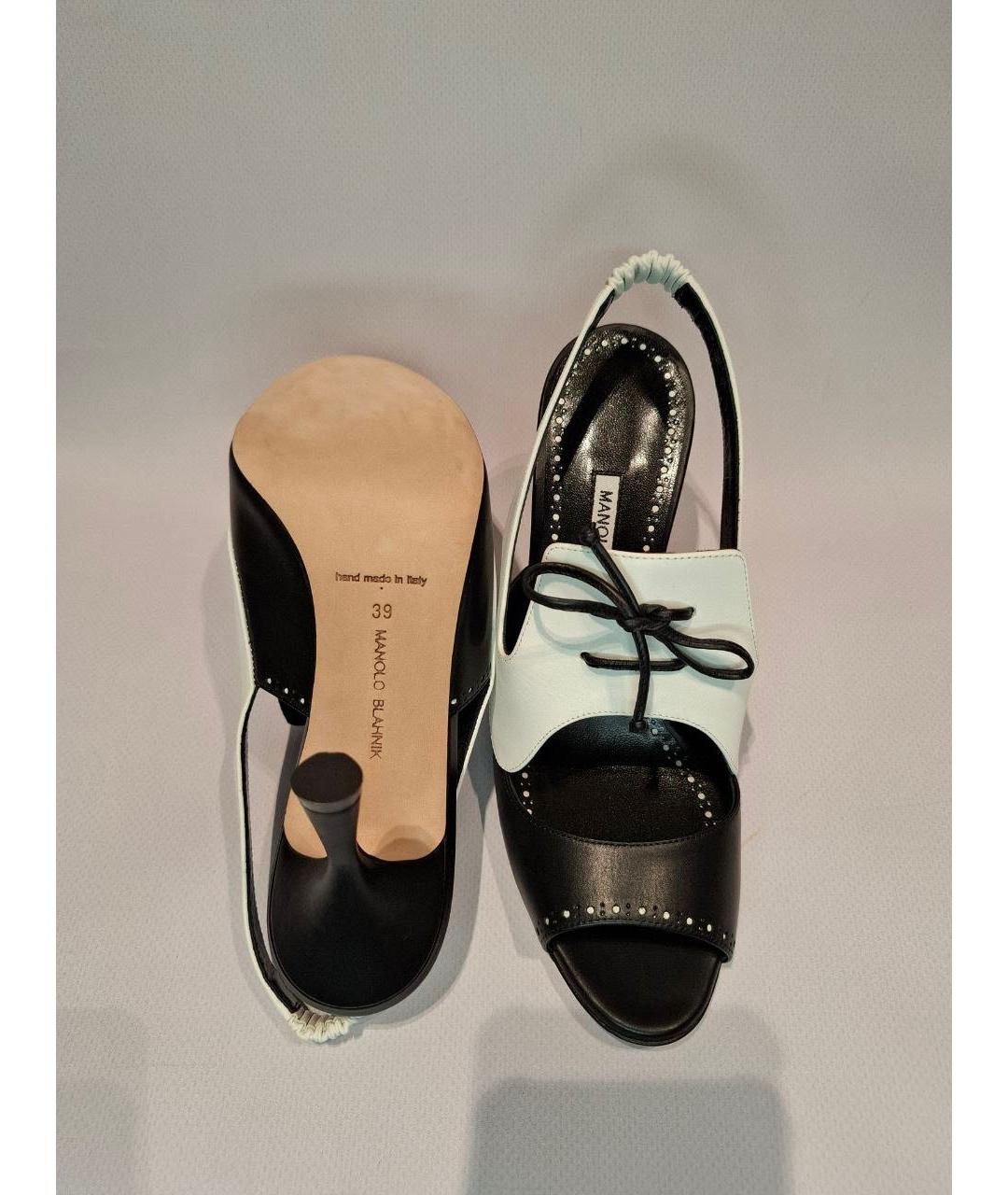 MANOLO BLAHNIK Кожаные сандалии, фото 5