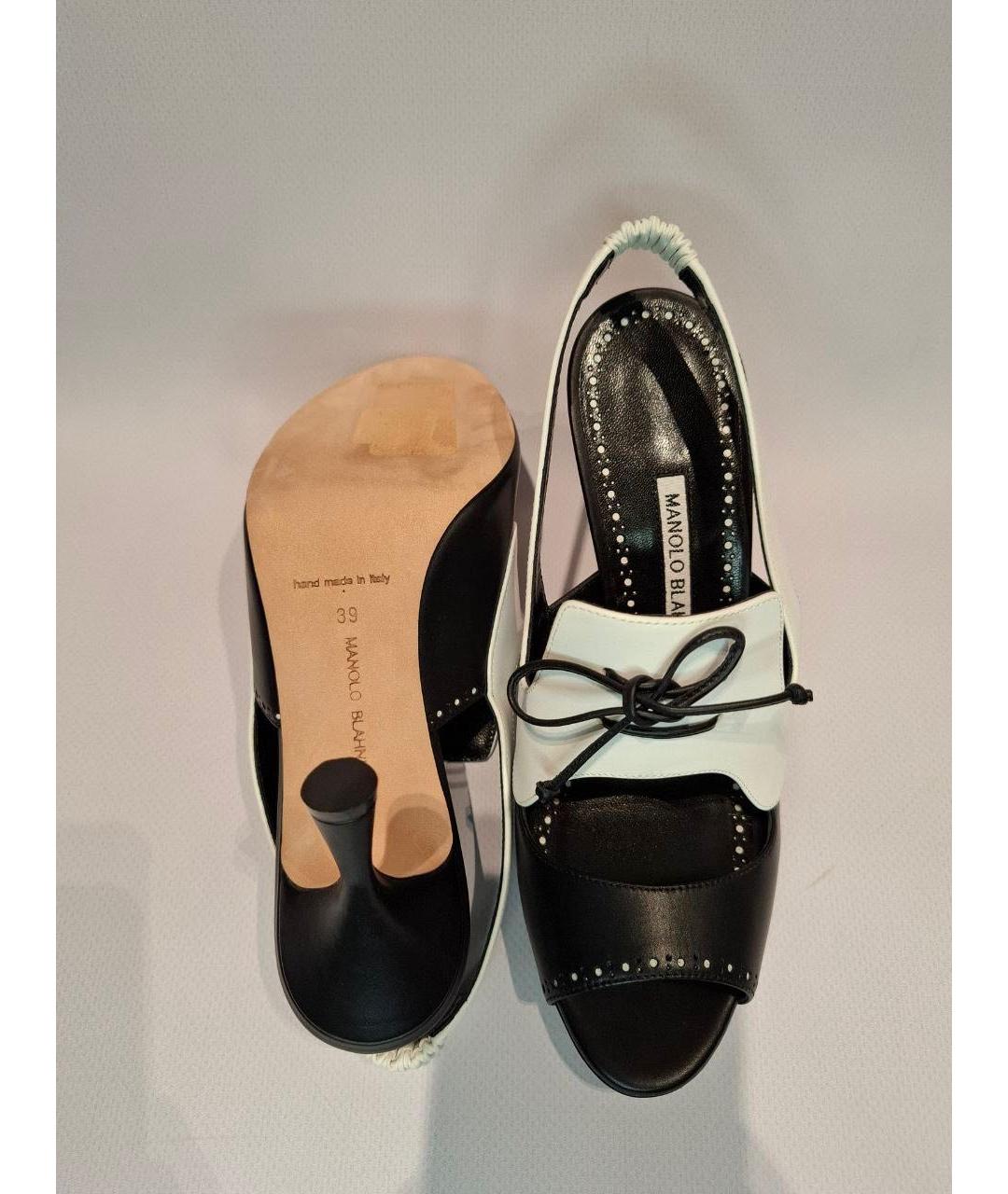 MANOLO BLAHNIK Кожаные сандалии, фото 6