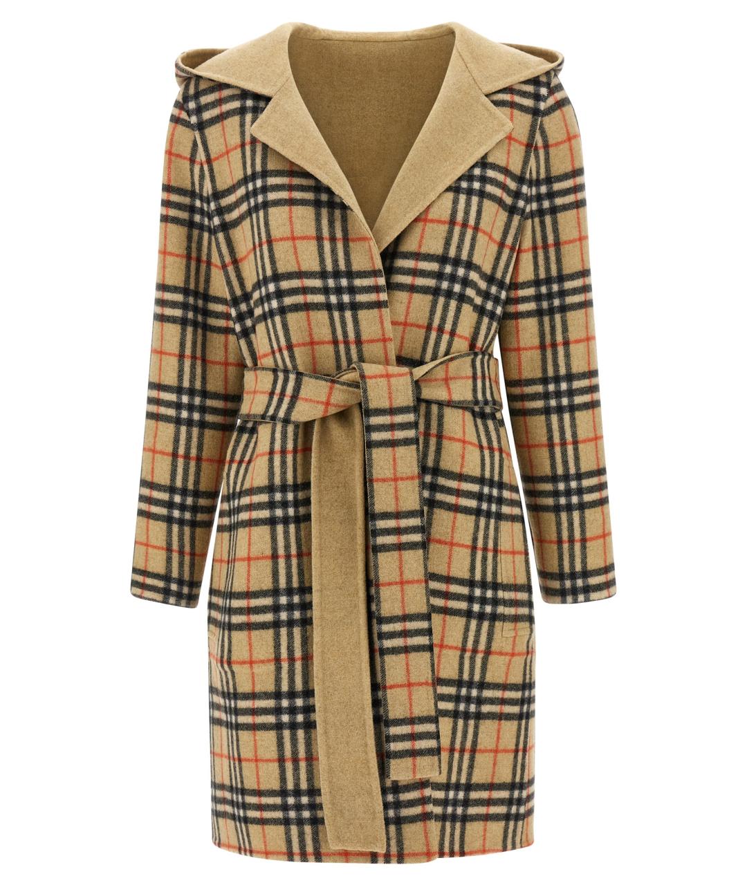 BURBERRY Бежевое шерстяное пальто, фото 2