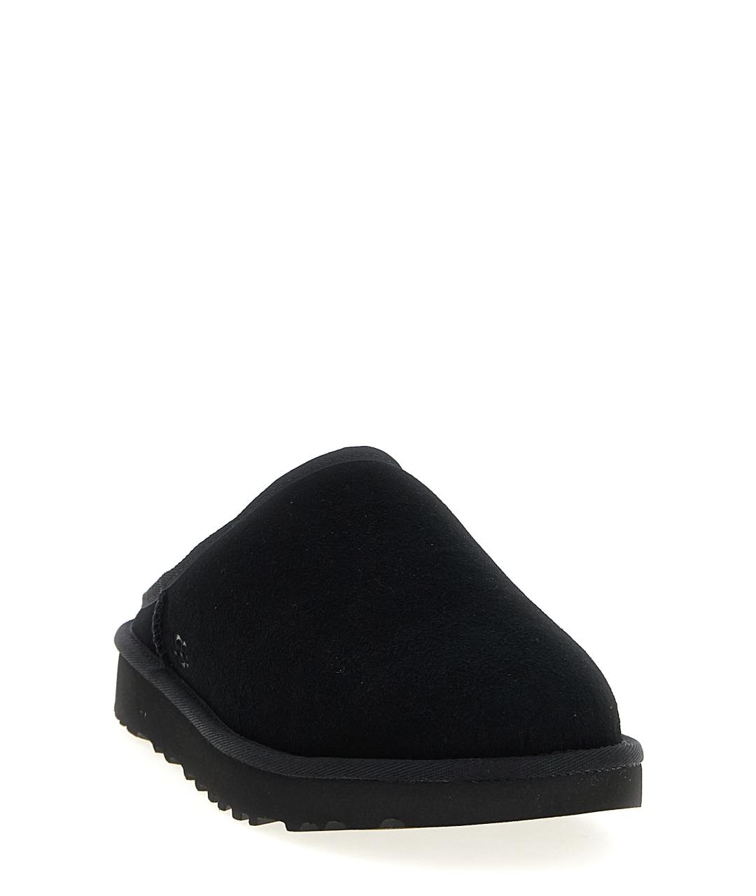 UGG AUSTRALIA Черные кожаные шлепанцы, фото 2