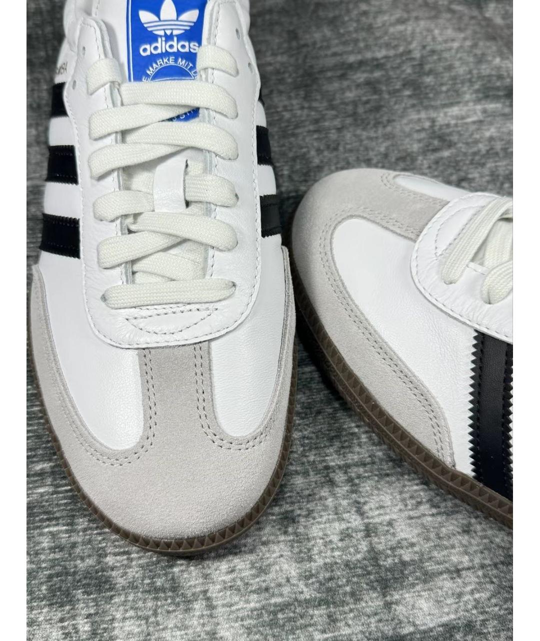 ADIDAS Белые кожаные кроссовки, фото 7