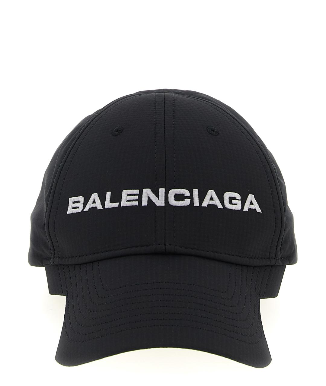 BALENCIAGA Черная синтетическая кепка/бейсболка, фото 1