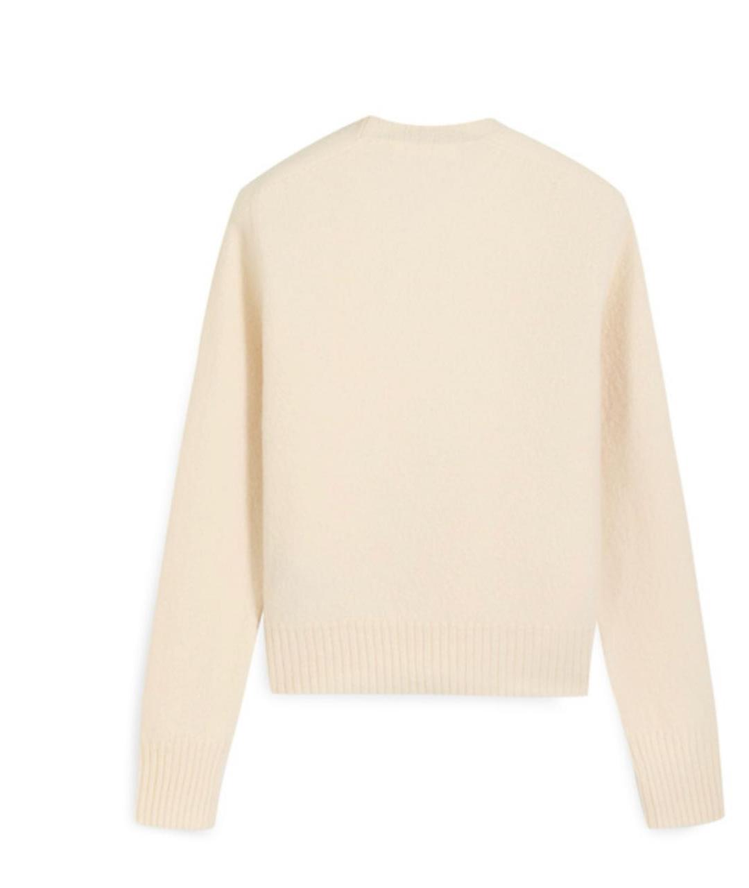 JIL SANDER Бежевый шерстяной джемпер / свитер, фото 2