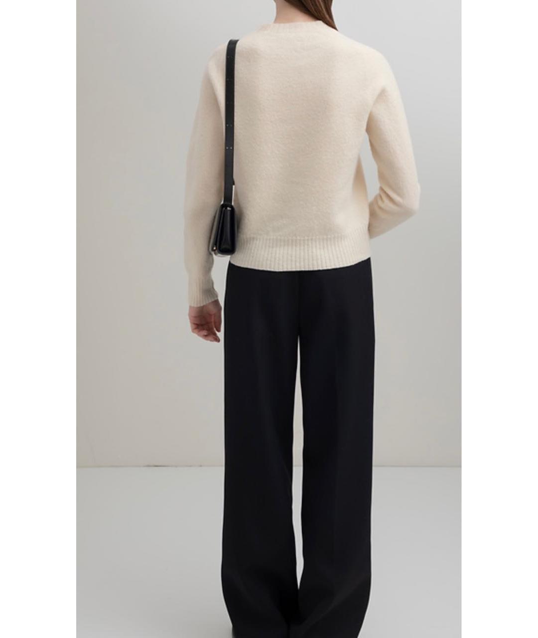 JIL SANDER Бежевый шерстяной джемпер / свитер, фото 4