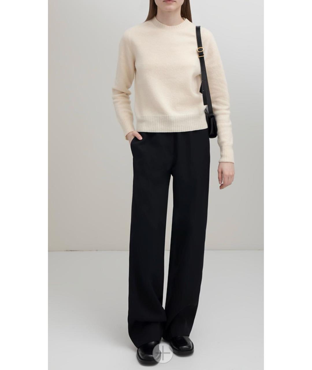 JIL SANDER Бежевый шерстяной джемпер / свитер, фото 3