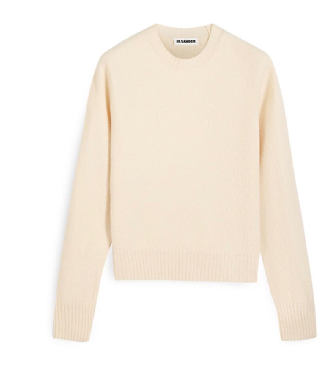 JIL SANDER Бежевый шерстяной джемпер / свитер, фото 1