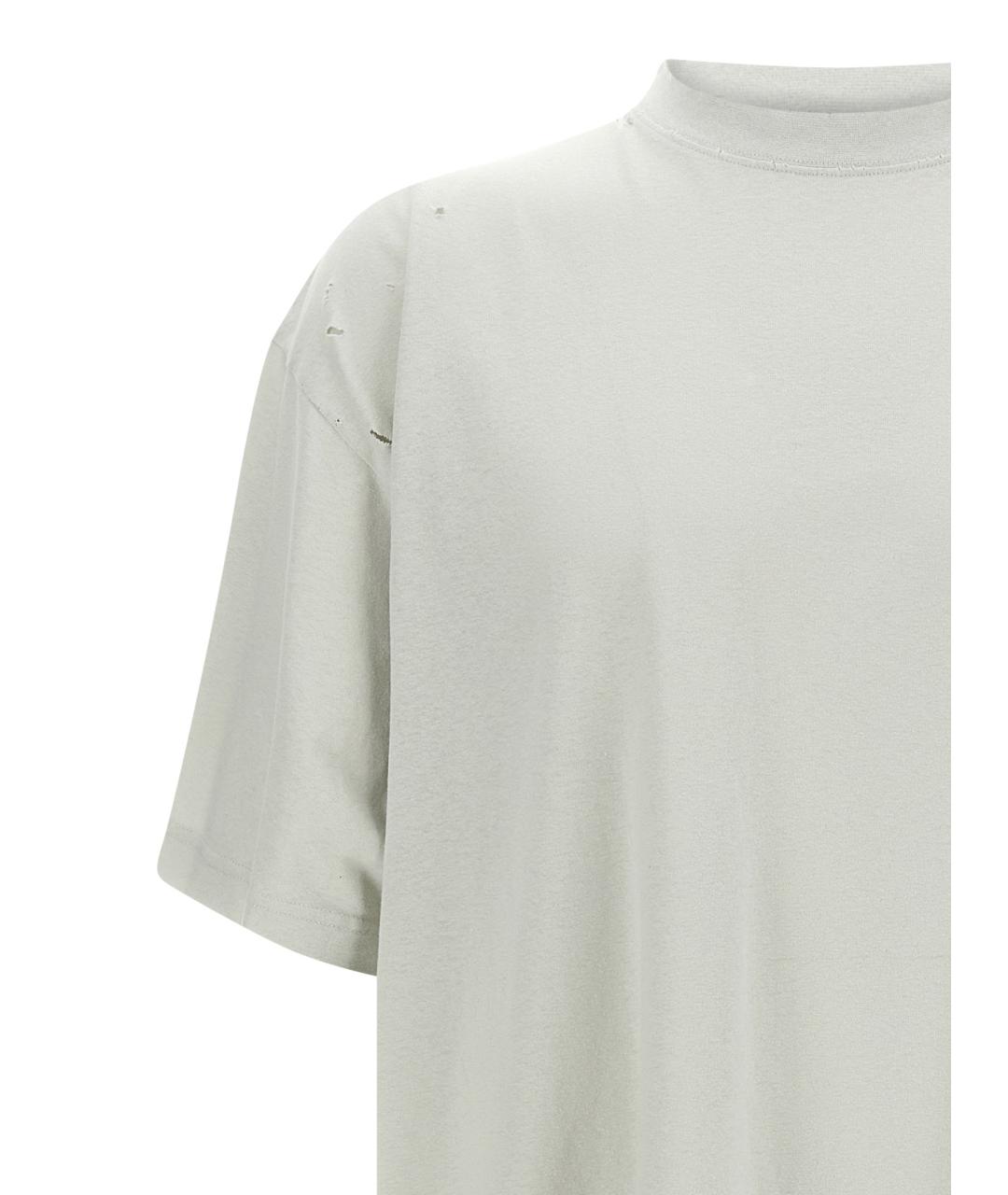 BALENCIAGA Бежевая хлопковая футболка, фото 3