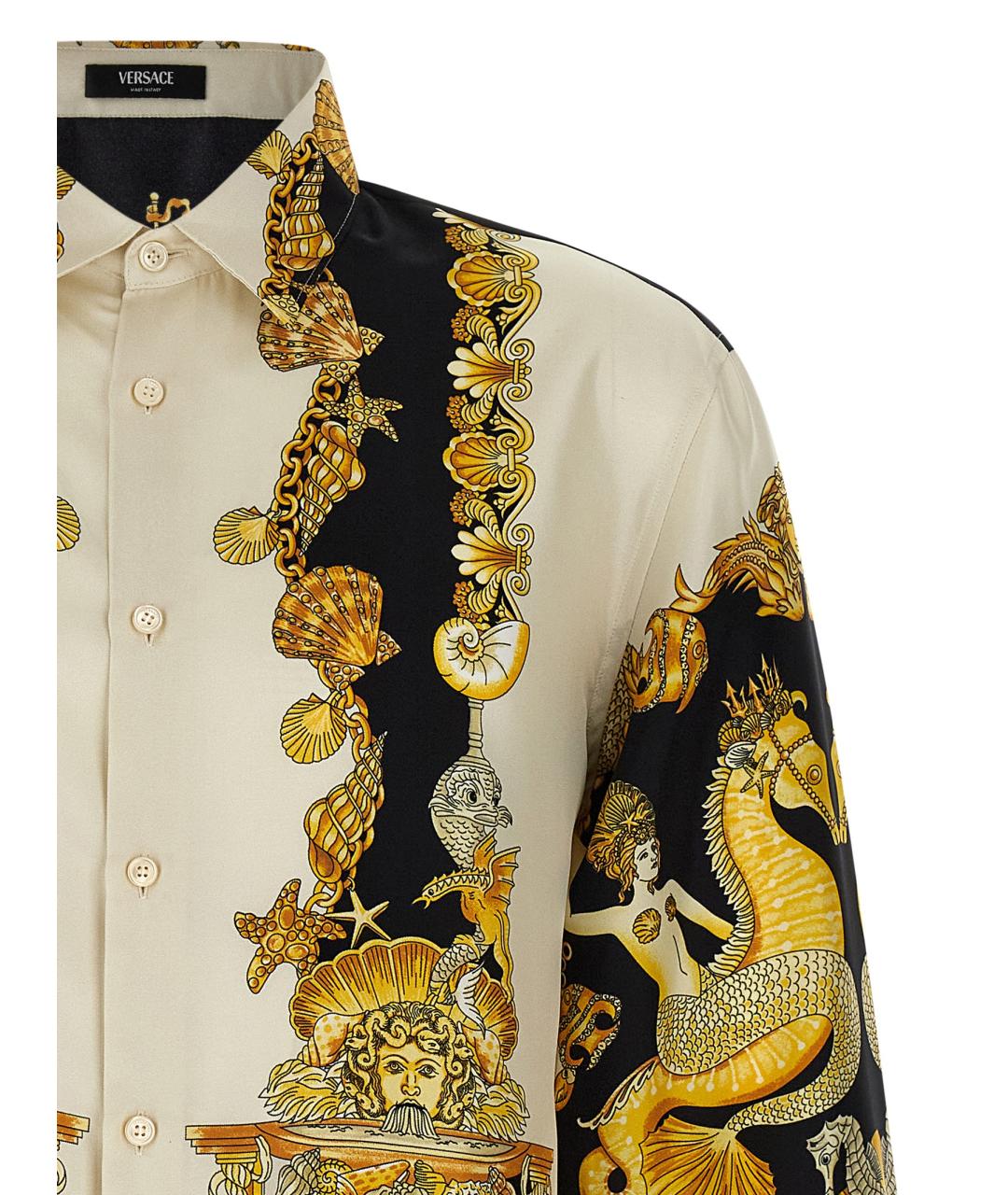 VERSACE Мульти шелковая кэжуал рубашка, фото 3