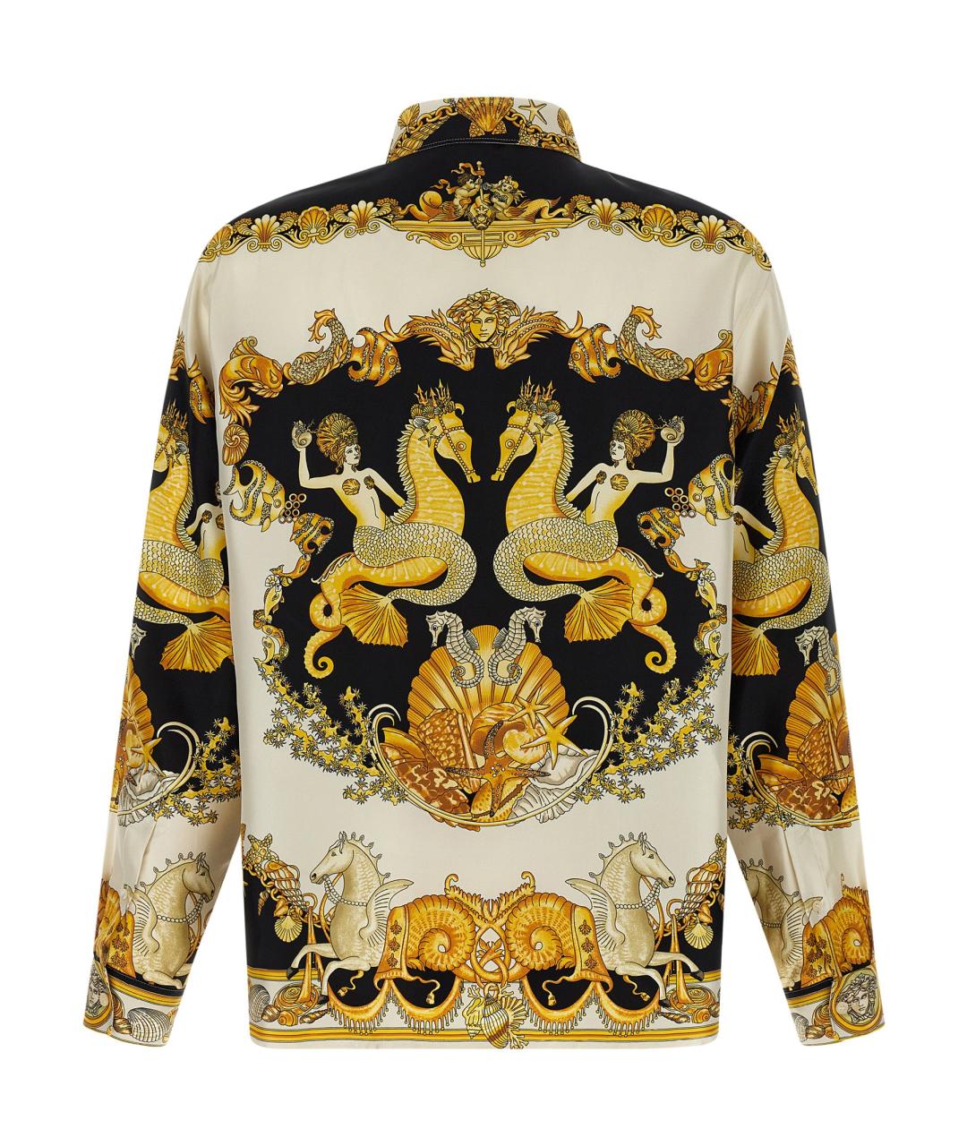 VERSACE Мульти шелковая кэжуал рубашка, фото 2