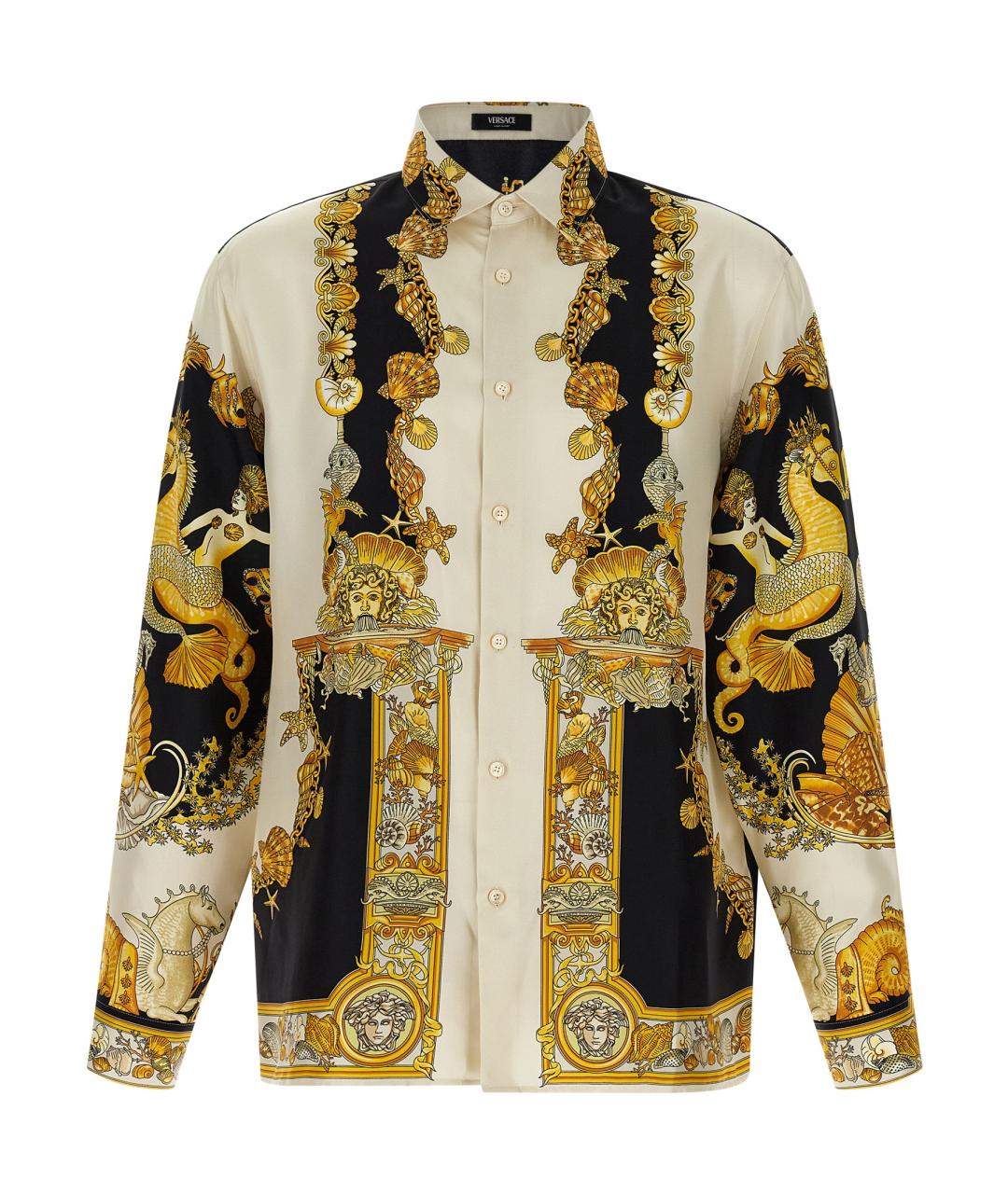 VERSACE Мульти шелковая кэжуал рубашка, фото 1
