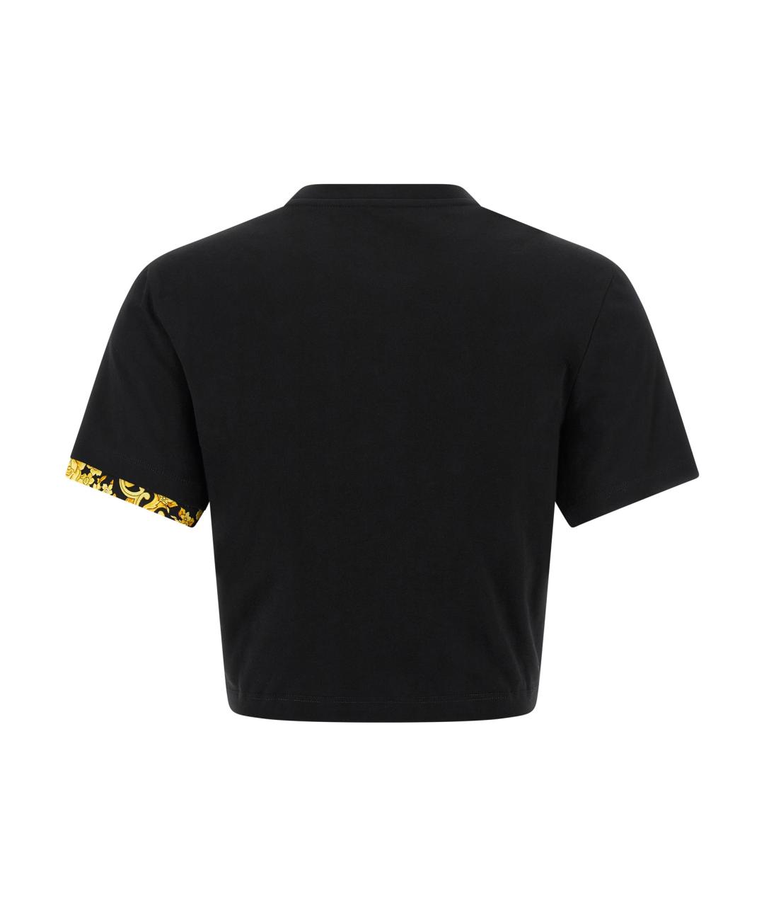 VERSACE Черная хлопковая футболка, фото 2