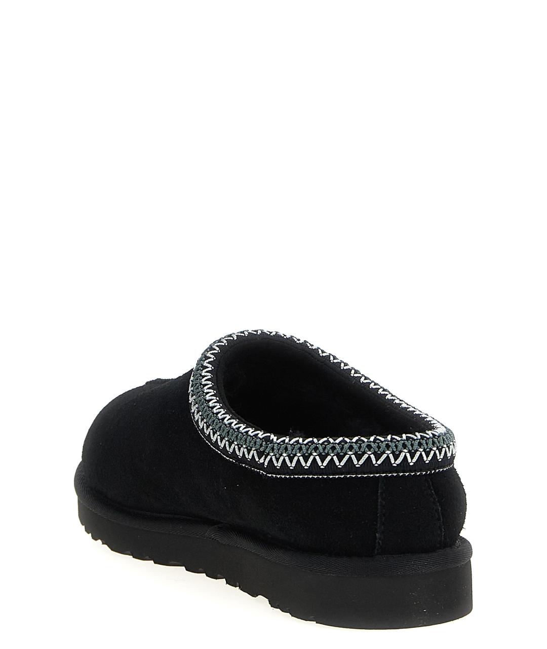 UGG AUSTRALIA Черные кожаные шлепанцы, фото 3