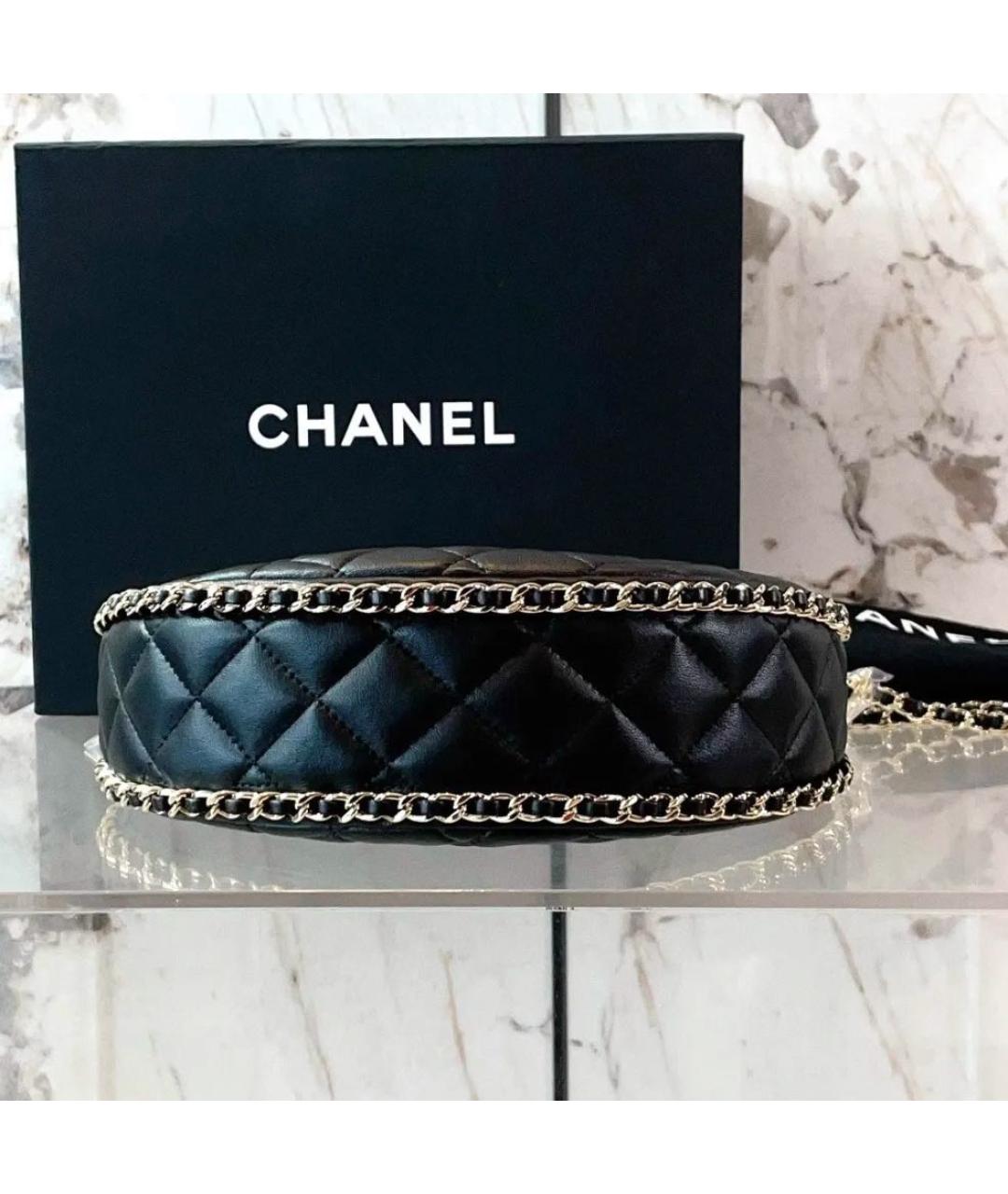 CHANEL Черная кожаная сумка через плечо, фото 5