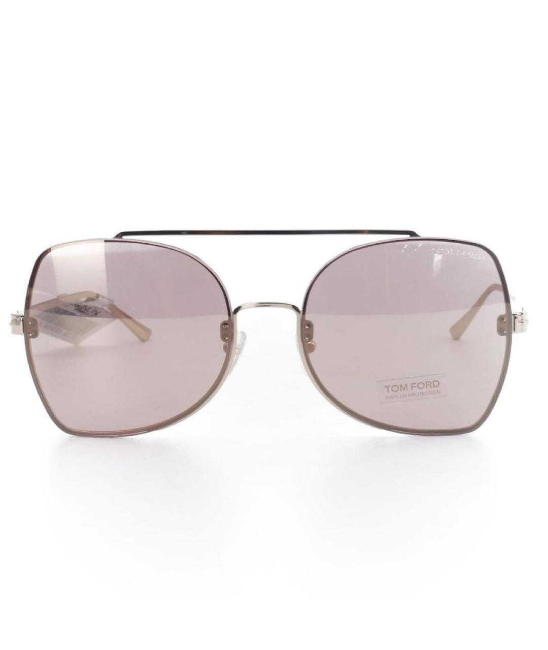 TOM FORD Розовые металлические солнцезащитные очки, фото 4